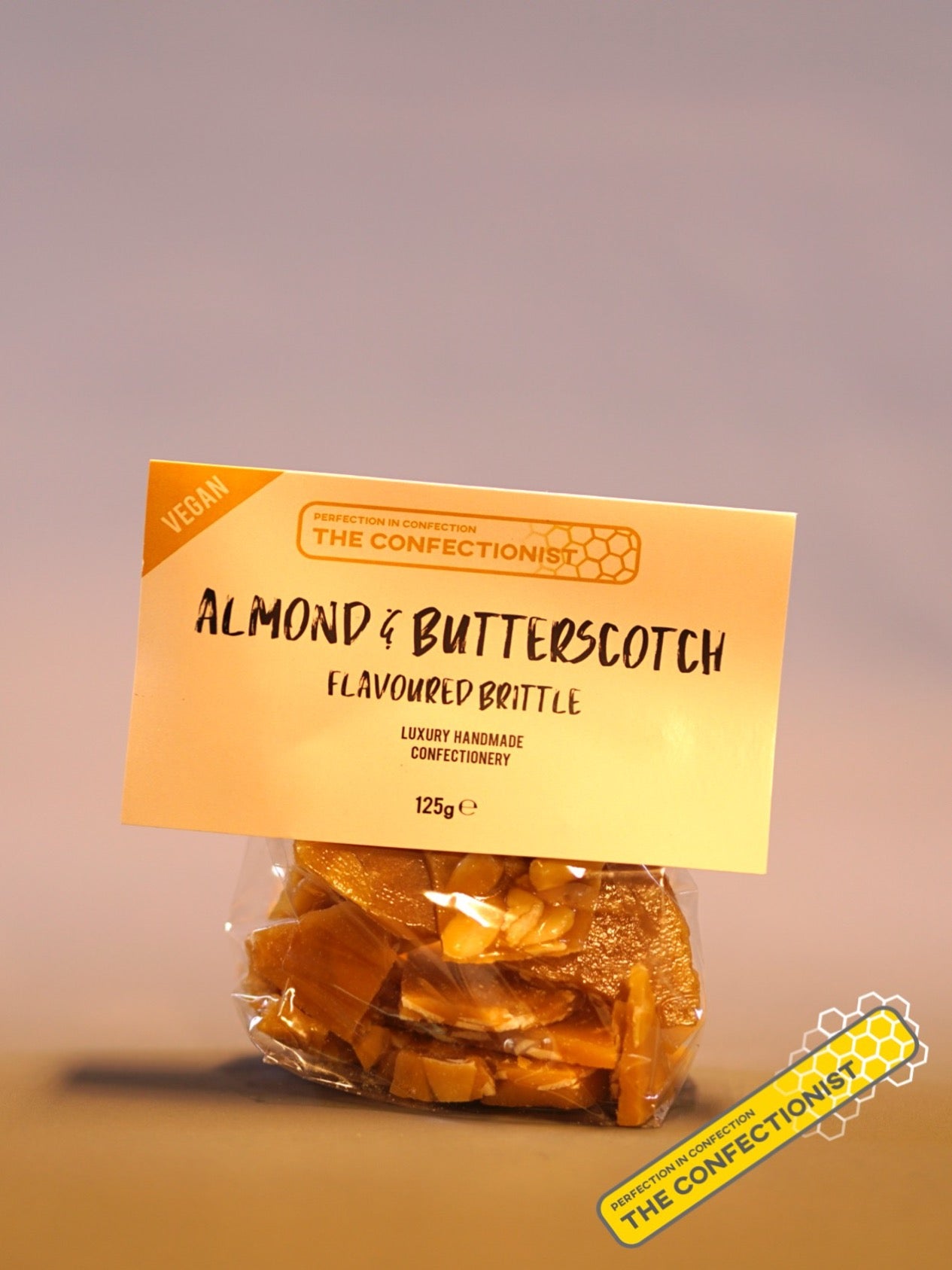 The Confectionist's Vegan Almond & Butterscotch Brittle 125g